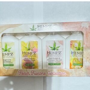 HEMPZ Fresh Fusions Collection Fab Four‎ Mini Body Moisturizer Gift Set OLDSTOCK